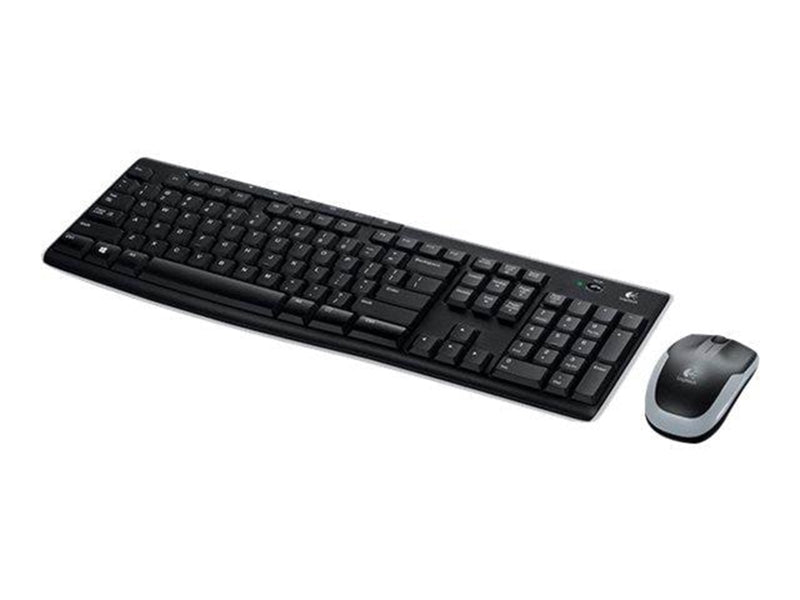 Logitech MK270 Wireless Combo - keyboard and mouse set - US International / Dutch (Qwerty) - Tastatur & Maus Set - Universal - Schwarz