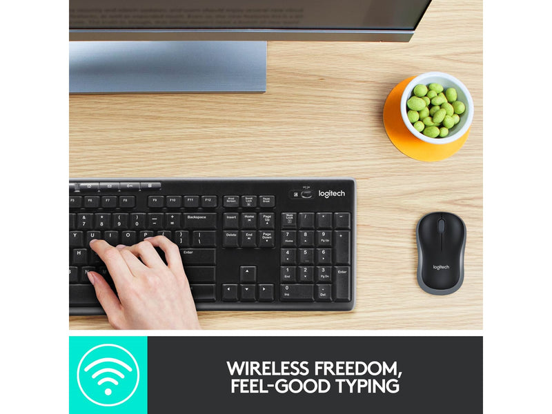 Logitech MK270 Wireless Keyboard and Mouse Combo - US International - Tastatur & Maus Set - Englisch (US) - Schwarz