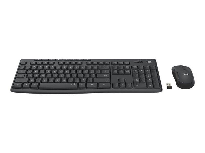 Logitech MK295 Silent Wireless Combo - Graphite - UK - Tastatur & Maus Set - Englisch - Schwarz