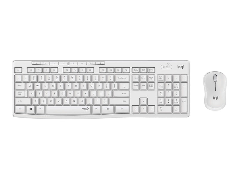 Logitech MK295 Silent Wireless Combo - Off White - DE - Tastatur & Maus Set - Deutsch - Weiss