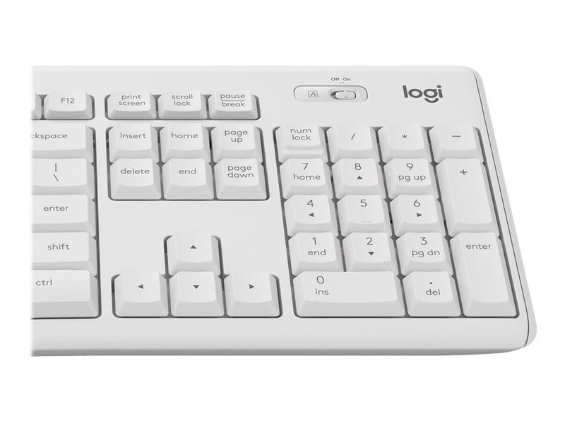 Logitech MK295 Silent Wireless Combo - Off White - DE - Tastatur & Maus Set - Deutsch - Weiss