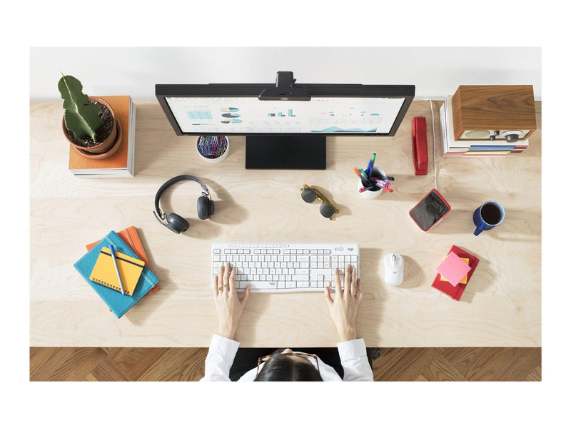 Logitech MK295 Silent Wireless Combo - Off White - DE - Tastatur & Maus Set - Deutsch - Weiss