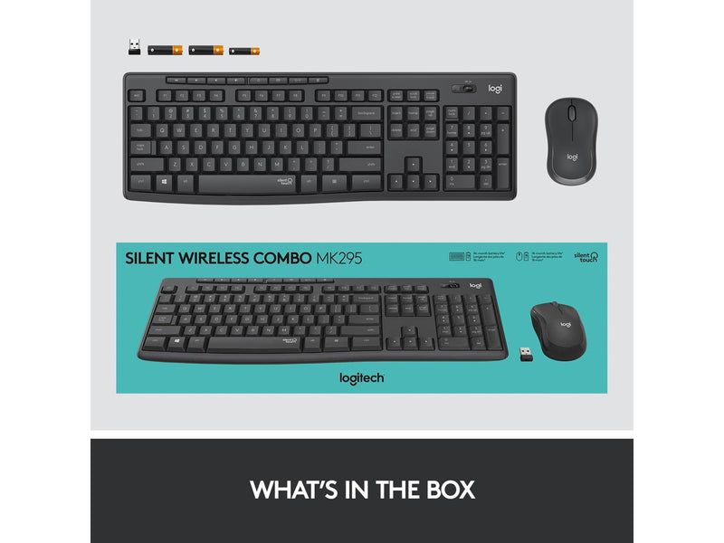 Logitech MK295 Silent Wireless Combo - US - Tastatur & Maus Set - Universal - Schwarz