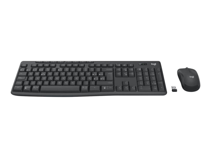 Logitech MK370 Combo for Business - keyboard and mouse set - AZERTY - Belgium - graphite Input Device - Tastatur & Maus Set - Belgien - Schwarz