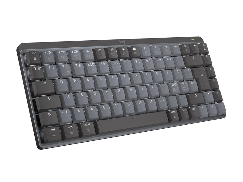 Logitech MX Mechanical Mini for Mac - Minimalist Wireless Illuminated Performance Keyboard Space Grey - US - Tastatur - Englisch (US) - Schwarz