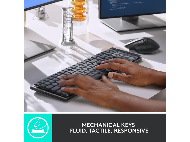 Logitech MX Mechanical Wireless Illuminated Performance Keyboard Graphite - Linear - US - Tastatur - Englisch (US) - Schwarz