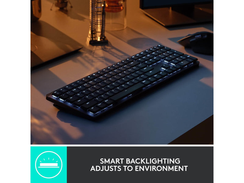 Logitech MX Mechanical Wireless Illuminated Performance Keyboard Graphite - Linear - US - Tastatur - Englisch (US) - Schwarz