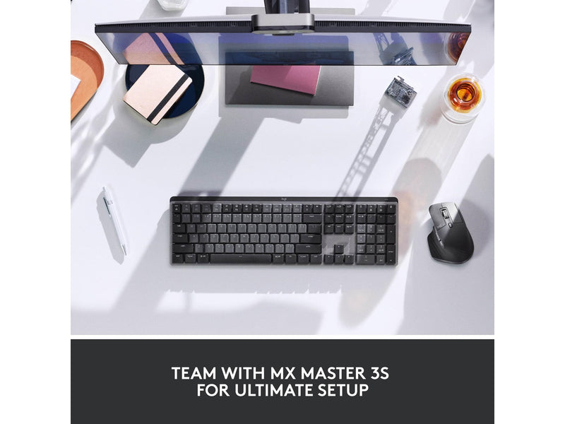 Logitech MX Mechanical Wireless Illuminated Performance Keyboard Graphite - Tactile - UK - Tastatur - Englisch (UK) - Schwarz