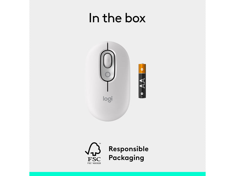 Logitech POP Mouse with Emoji - Off-White - Maus (Weiß)
