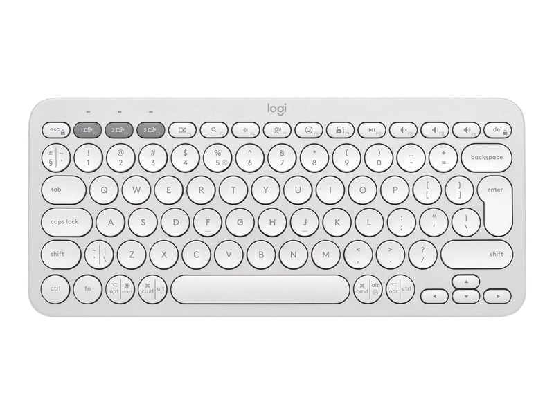 Logitech Pebble Keys 2 K380s Wireless Keyboard - Tonal Rose - Tastatur - 60% - Universal - Weiss