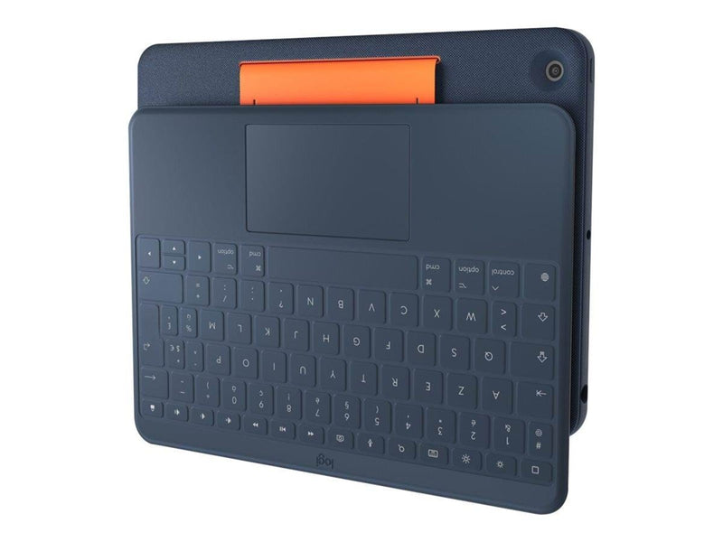 Logitech Rugged Combo 3 Touch for Education - keyboard and folio case - with trackpad - QWERTY - Pan Nordic - Tastatur & Folio-Set - Nordic ISO - Blau