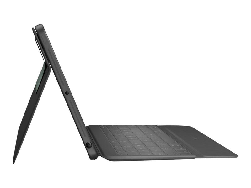 Logitech Rugged Folio - keyboard and folio case - QWERTY - Spanish - graphite Input Device - Tastatur & Folio-Set - Spanisch - Grau