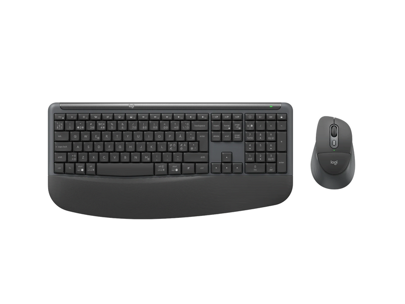 Logitech Signature Comfort Plus Combo MK880 for Business (Graphite) - Tastatur & Maus Set - Full-Size - Nordic ISO - Grau