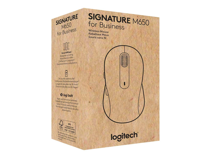 Logitech Signature M650 for Business - Maus (Weiß)