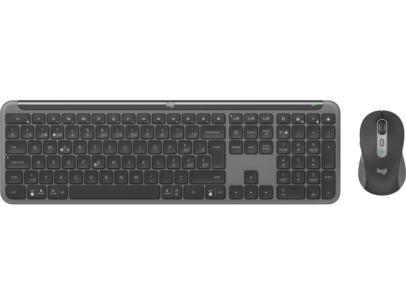 Logitech Signature Slim Combo MK950 for Business - Tastatur & Maus Set - Full-Size - Schweiz - Grau