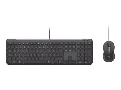Logitech Signature Slim Wired Combo MK620 for Business - Tastatur & Maus Set - Deutsch - Grau