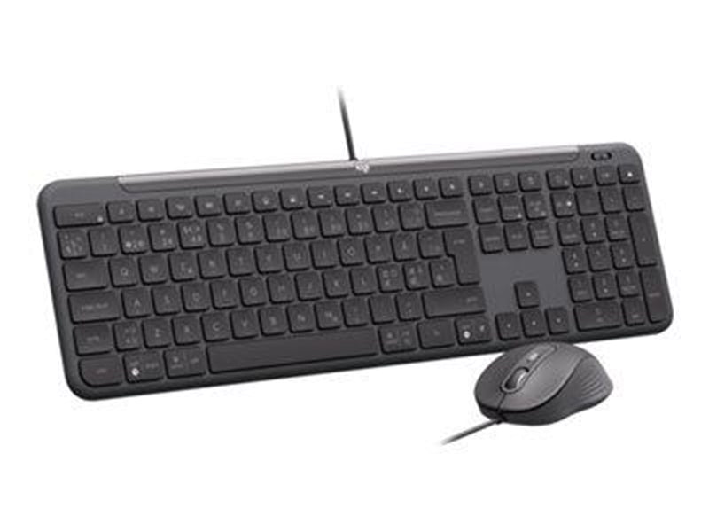 Logitech Signature Slim Wired Combo MK620 for Business - Tastatur & Maus Set - Nordic ISO - Schwarz