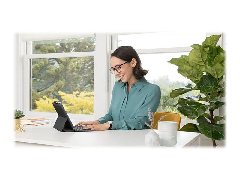 Logitech Slim Folio iPad 10.2" (7th gen) - DE - Tastatur & Folio-Set - Deutsch - Grau