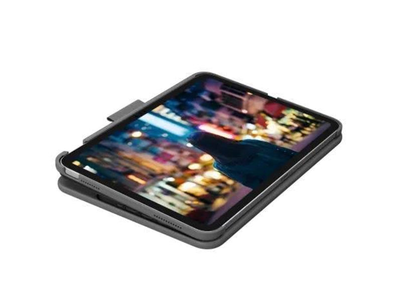 Logitech Slim Folio - keyboard and folio case - QWERTZ - German - oxford grey - Tastatur & Folio-Set - Deutsch - Grau