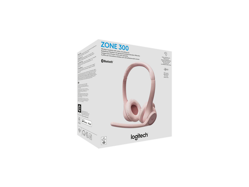 Logitech Zone 300 Wireless Headset - Pink