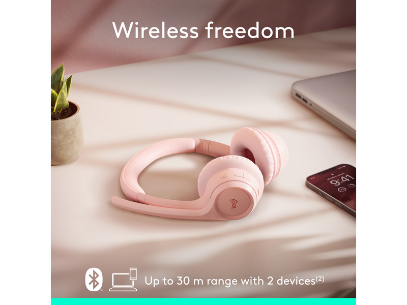 Logitech Zone 300 Wireless Headset - Pink