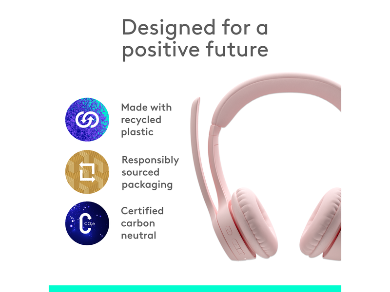 Logitech Zone 300 Wireless Headset - Pink