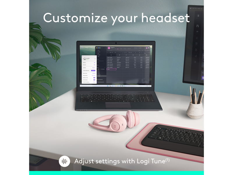 Logitech Zone 300 Wireless Headset - Pink