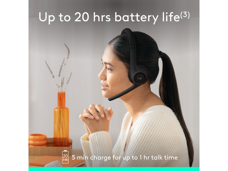Logitech Zone 300 Wireless Headset - Schwarz