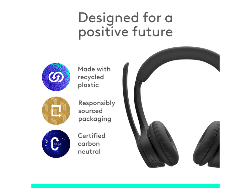 Logitech Zone 300 Wireless Headset - Schwarz