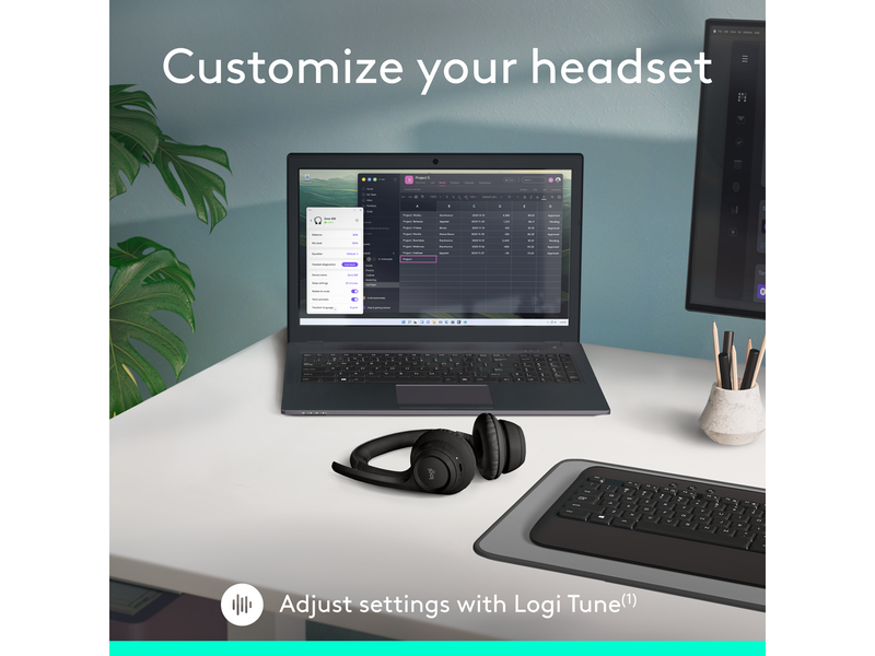 Logitech Zone 300 Wireless Headset - Schwarz