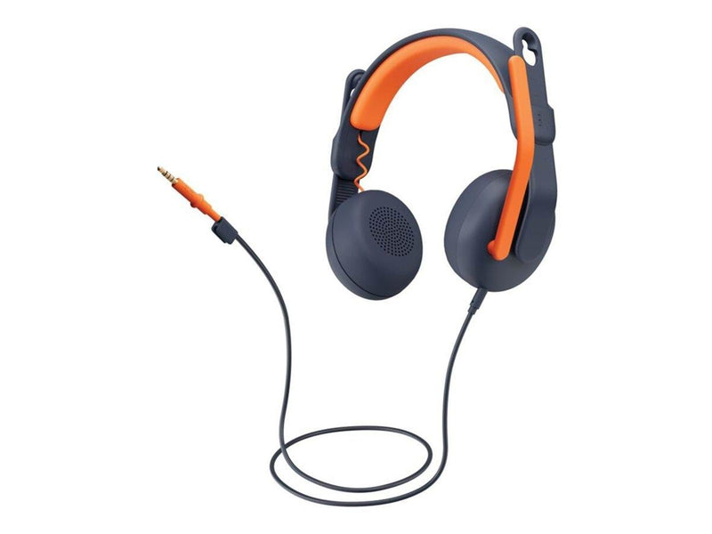 Logitech Zone Learn Wired On-Ear Headset for Learners 3.5mm AUX - headphones with mic - replacement