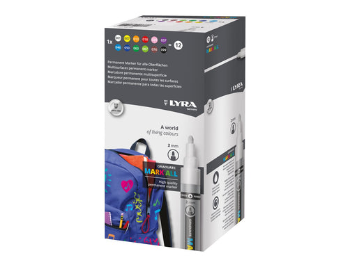 Lyra Mark All 2 mm Assorted Colours 12 pcs
