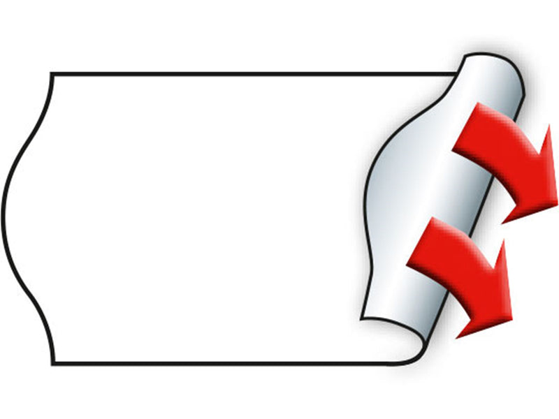 METO Price labels 22x12 white 12 rls/1000