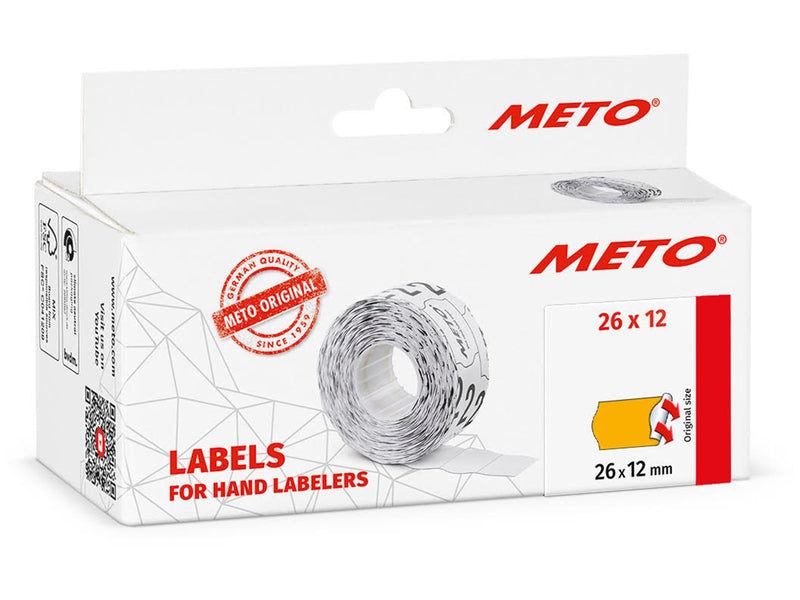 METO Price labels 26x12 flour orange 6 rls/1000