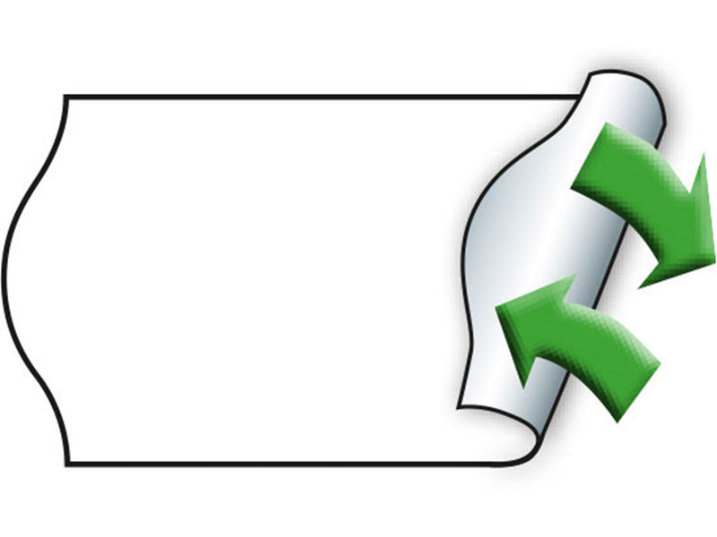 METO Price labels 26x12 white remov.12 rls/1000
