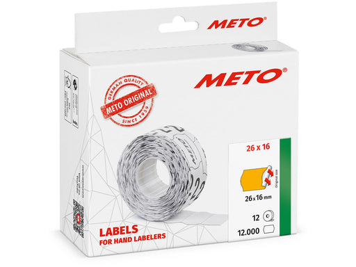 METO Price labels 26x16 flour orange 12 rls/1000