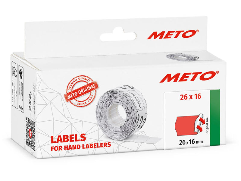 METO Price labels 26x16 flour red 6 rls/1000