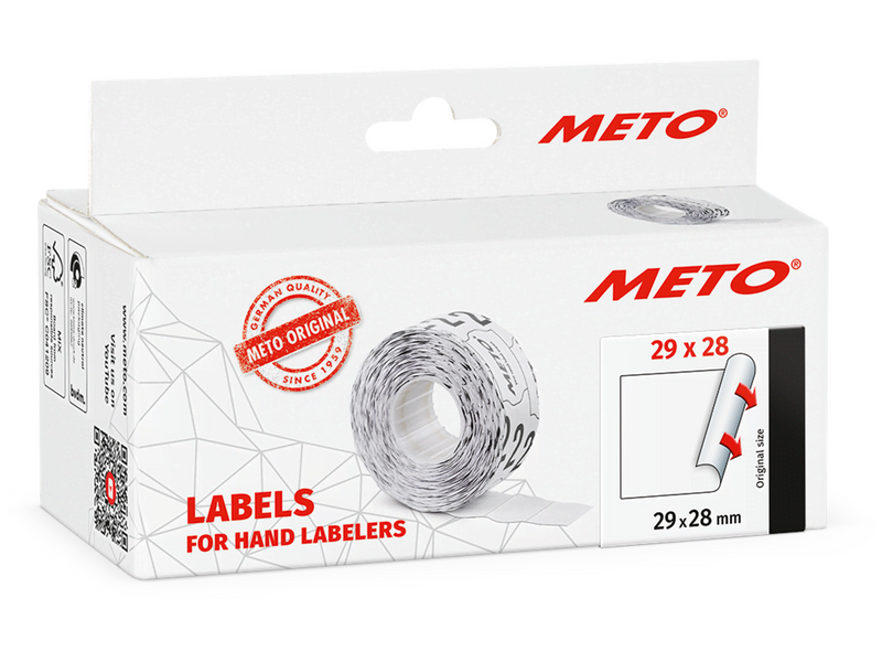 METO Price labels 29x28 white 5 rls/1000