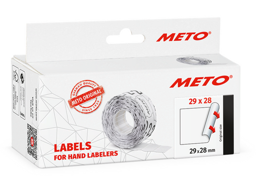 METO Price labels 29x28 white 5 rls/1000