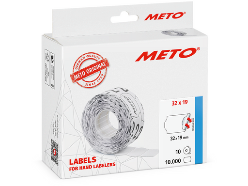 METO Price labels 32x19 white 10 rls/1000