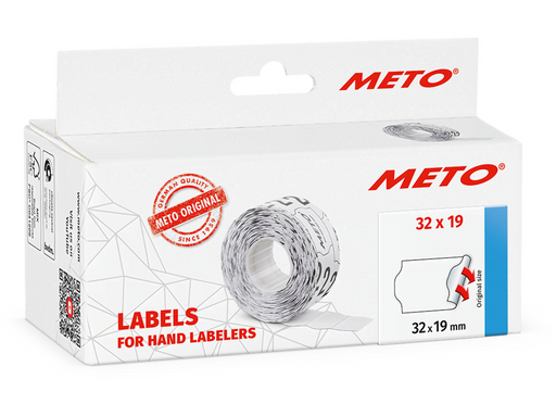 METO Price labels 32x19 white 5 rls/1000