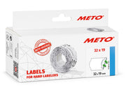 METO Price labels 32x19 white remov.5 rls/1000