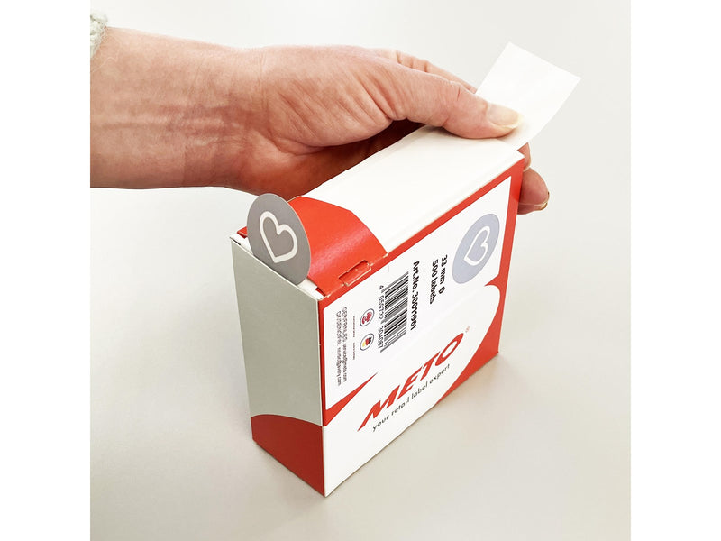 METO Sealing closure label Ø33mm heart