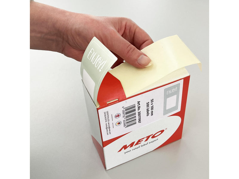 METO Sealing closure label 50x100.Enjoy!