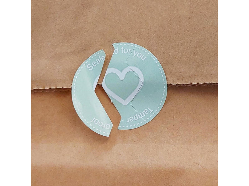 METO Sealing secure label Ø33mm heart