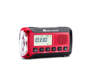 MIDLAND ER250 BT Emergency Bluetooth Radio - Solar - Dynamo - 130 Lumens Flashlight - 2600mAh Powerbank - AM/FM - Mono - Rot
