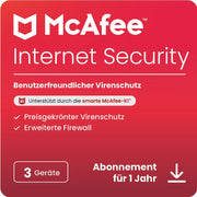 McAfee Internet Security - Abonnement-Lizenz (1 Jahr) - 3 Geräte - Download - Win, Mac, Android, iOS - Deutsch