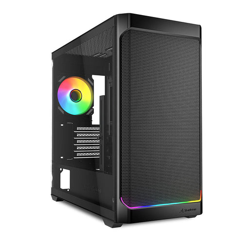 Sharkoon PC Gehäuse MK4W RGB Strip Black Micro-ATX schwarz