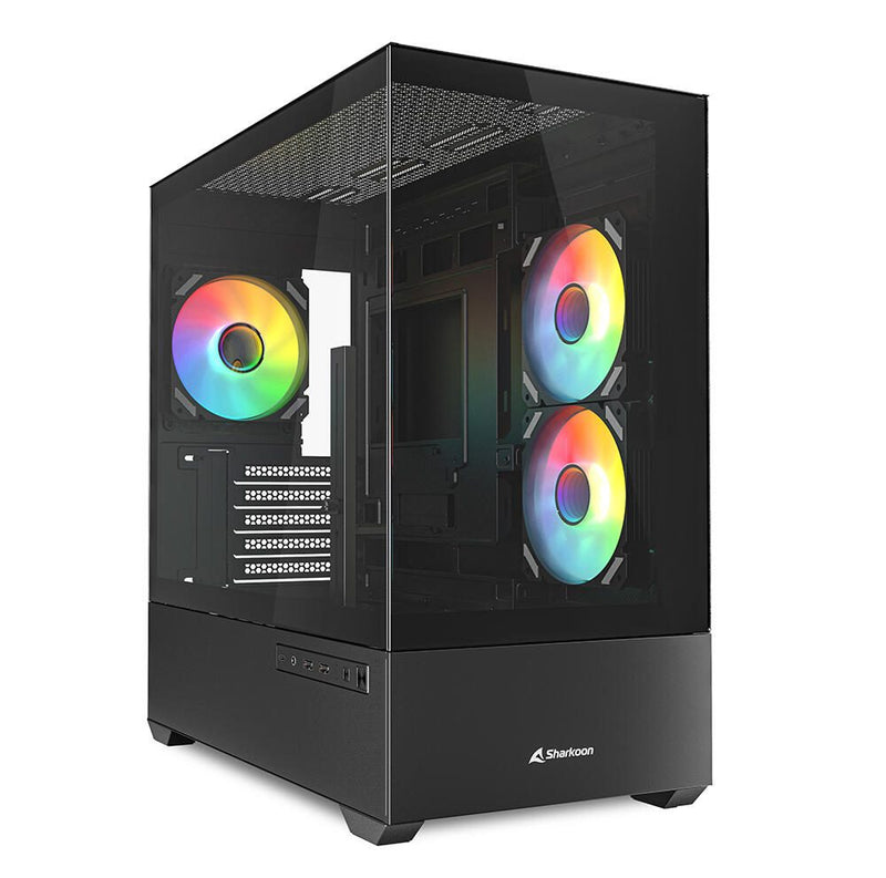 Sharkoon PC Gehäuse MK6 RGB Black Micro-ATX schwarz
