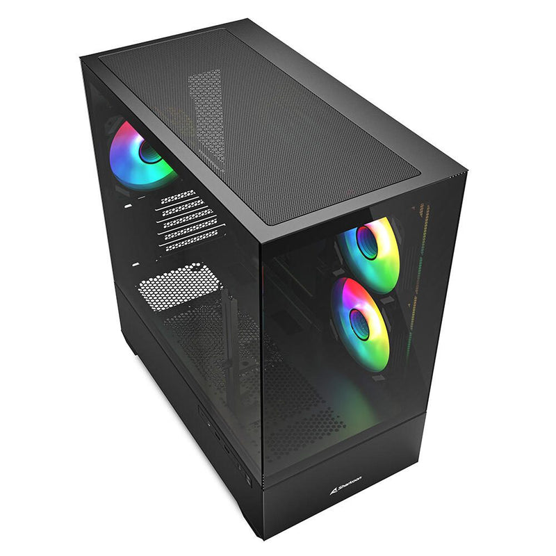 Sharkoon PC Gehäuse MK6 RGB Black Micro-ATX schwarz